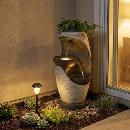 27.95''H Outdoor Garden Water Fountain