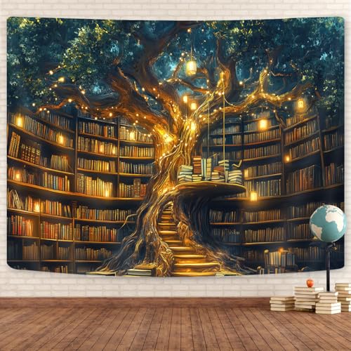 Fantasy Library Tapestry For Classroom