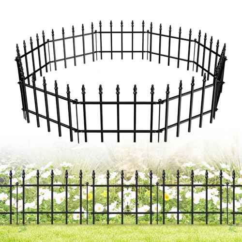 Decorative Metal Garden Fence 11" x 12'