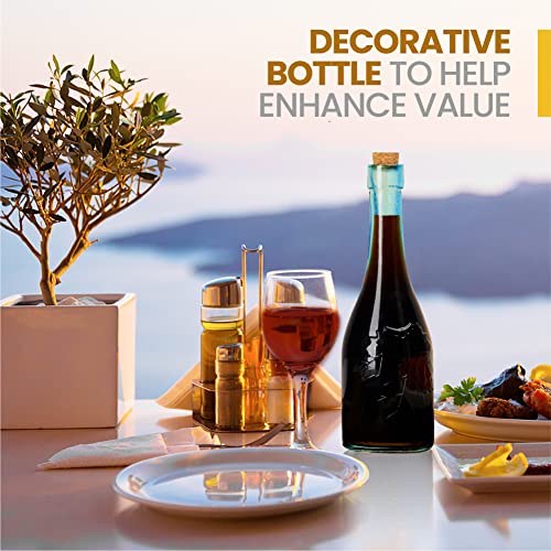 Assorted Blue Glass Bottles with Corks (6 Count)