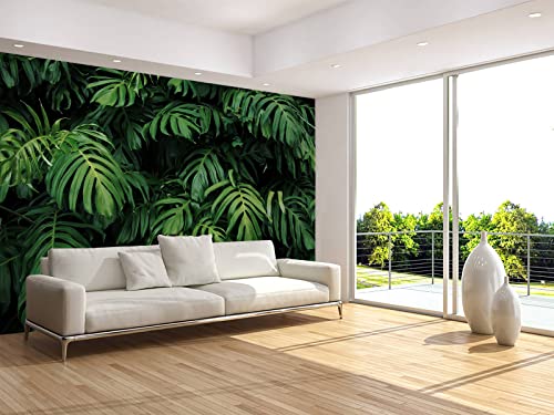 Tropical Monstera Wallpaper Banana Leaf Wall Mural Wallpaper for Living Room Bedroom TV Background Wall Covering