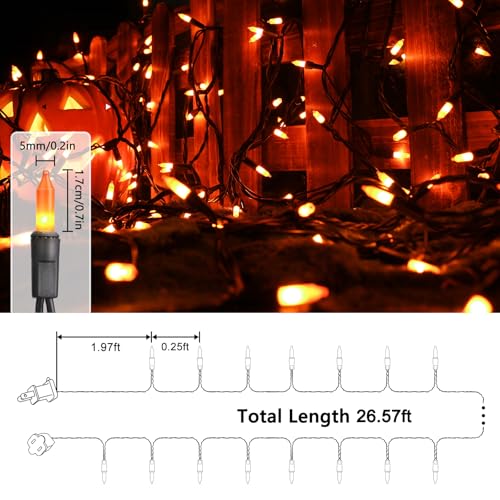 Orange Hallowen Lights (33 Foot)
