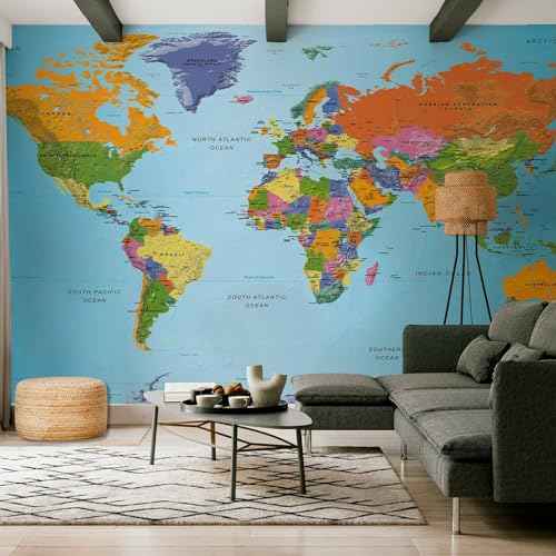 Wall Mural World Map 197x110 in (150.7 Sq Ft)