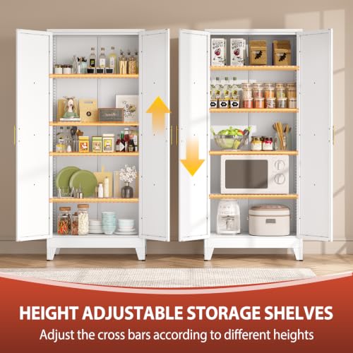 71" H Kitchen Storage Cabinet with Doors