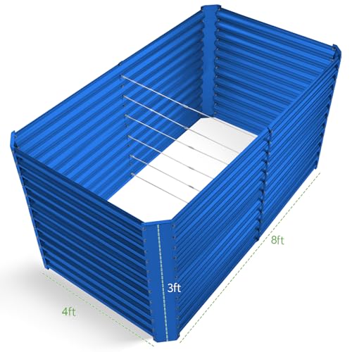 8x4x3ft Rectangular Galvanized Raised Garden Beds