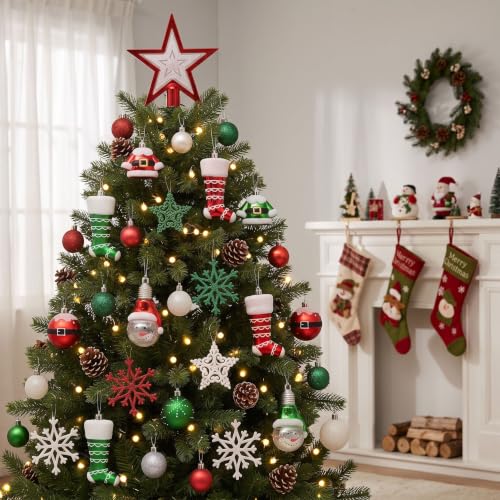 70ct Christmas Ball Ornaments Tree Decorations Set (70 Count)
