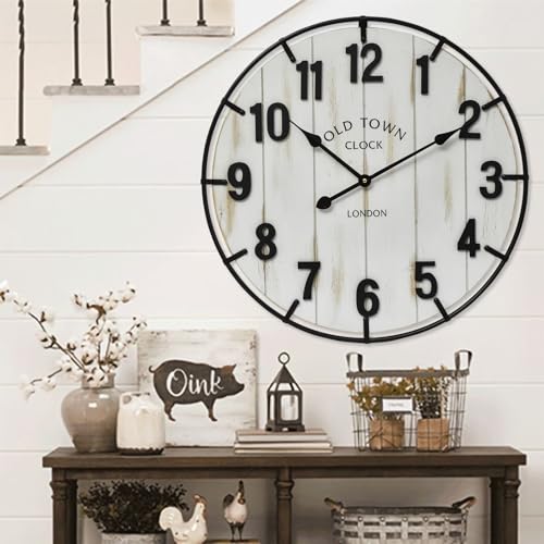 Large Old Town Farmhouse Wall Clock