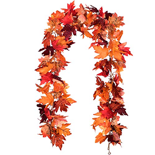 2 Pack Fall Garland Maple Leaf (11.8 Foot)