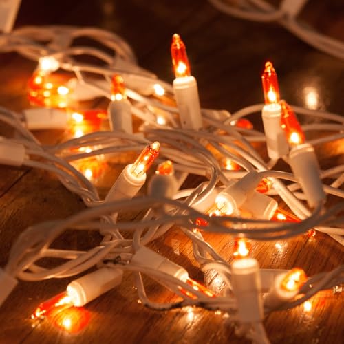 Christmas Mini String Lights Orange