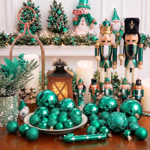 24ct Green Christmas Ornaments for Tree Decorations (24 Count)