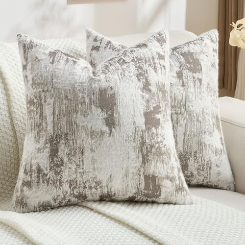 Pack of 2 Faux Cashmere Throw Pillow Covers 18x18 Inch (2 Count)