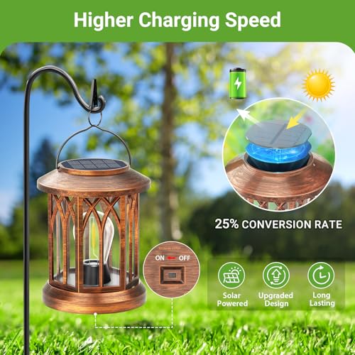 Solar Lanterns Outdoor Hanging 6 Pack (6 Count)