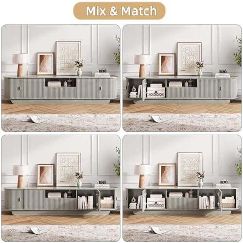 86.6'' Fluted TV Stand for 55