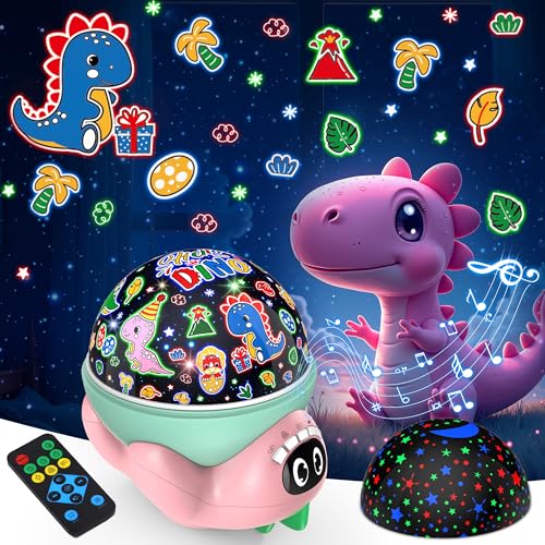 Dinosaur Night Light Projector for Kids Pink Dino Toys for Boys