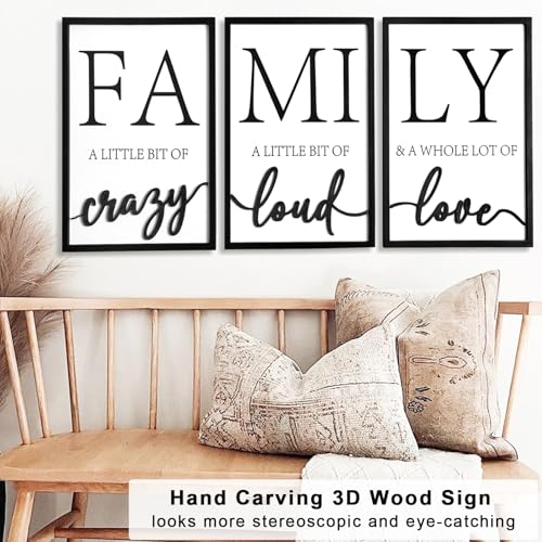 3D Wood Family Wall Decor (3 Count)