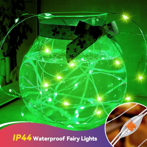 4 Pack Green Fairy Lights Battery Operated