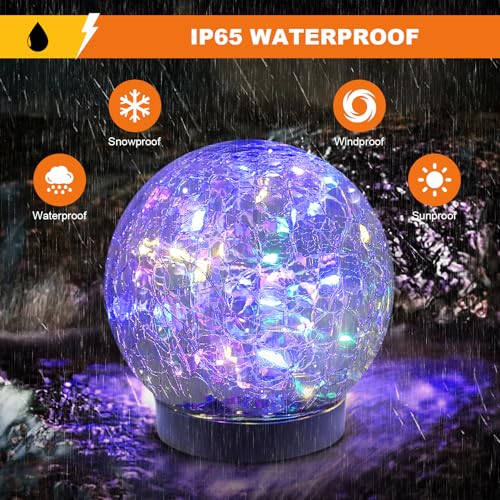 Solar Globe Lights Outdoor Waterproof
