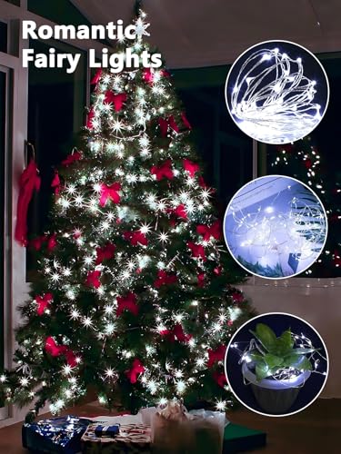 3 Pack Fairy Lights Battery Operated with Remote Twinkle Lights Cool White (3 Count)