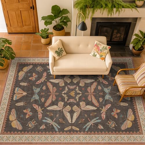 Washable 6x8 Area Rug for Living Room (48 Sq Ft)
