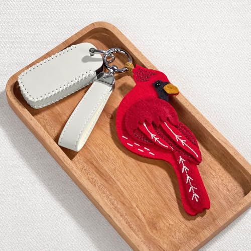 Cheerful Cardinal Felt Bird Keepsake Birthday & Everyday Card
