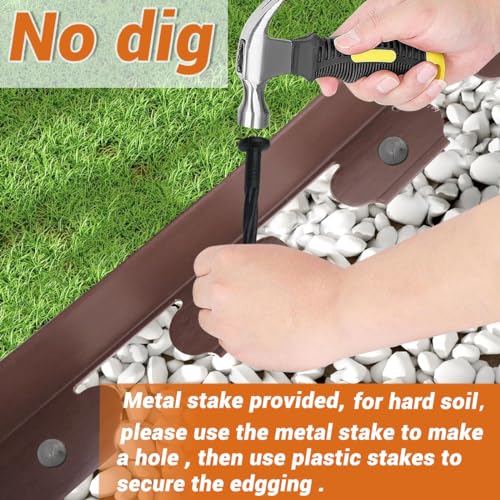 2" x 33FT Landscape Edging Kit with 60 Spikes