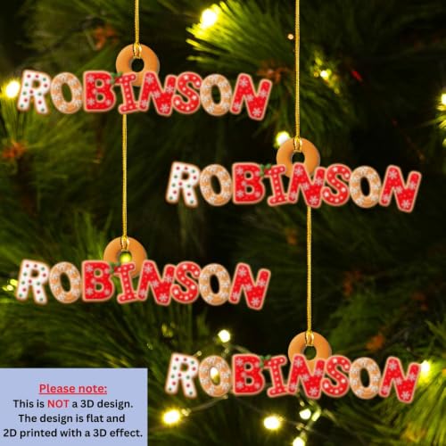 Custom Gingerbread Letter Acrylic Ornament