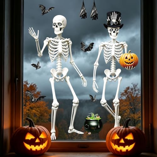Vintage Halloween Window Clings 6 Sheets (6 Count)