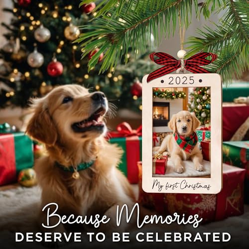 My First Christmas Dog Photo Frame Ornament 2025