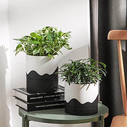 Ceramic Self Watering Plant Pot for Indoor Plants