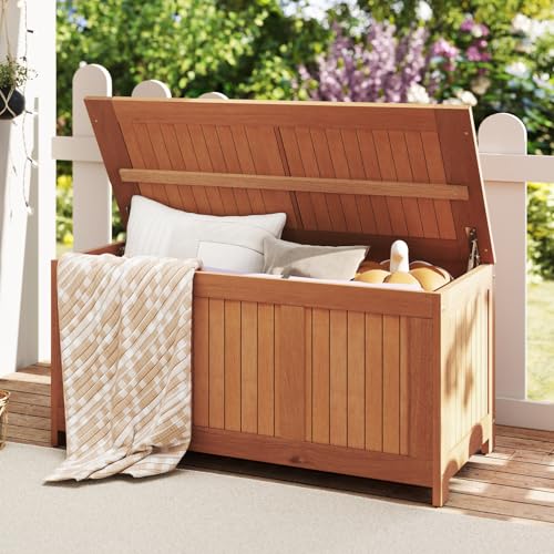 58 Gallon Wood Outdoor Storage Box