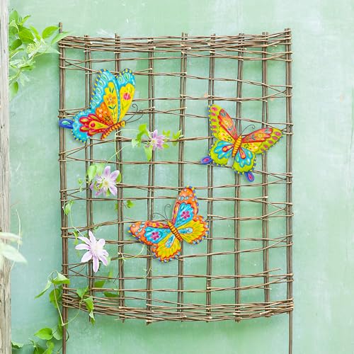 Metal Butterfly Wall Decorations Garden Decor Room Decor (3 Count)