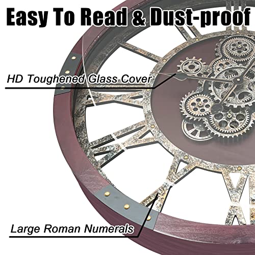 30" Original Moving Gears Wall Clock
