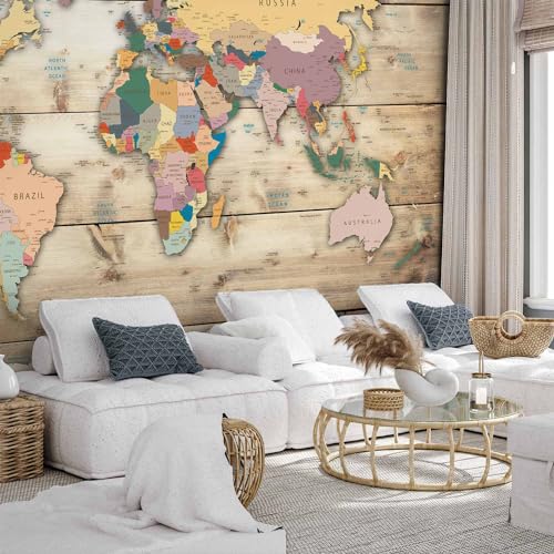 Wall Mural World Map 193x138 in (10 Count)
