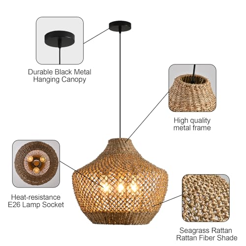 Rattan Pendant Light (3 Count)