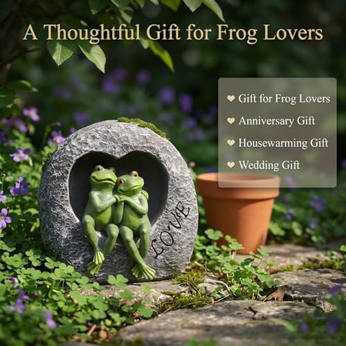 Couple Frog Garden Statue