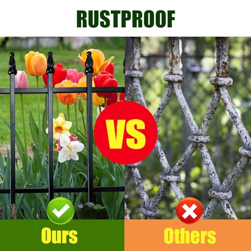 18" H x 22" W Decorative Metal Garden Border Fence (36 Sq Ft)