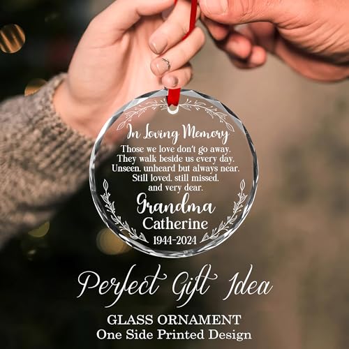 2025 Personalized Memorial Hanging Glass Ornament