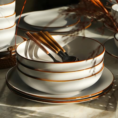 Brasa Stoneware 16 Piece Modern Dinnerware Sets