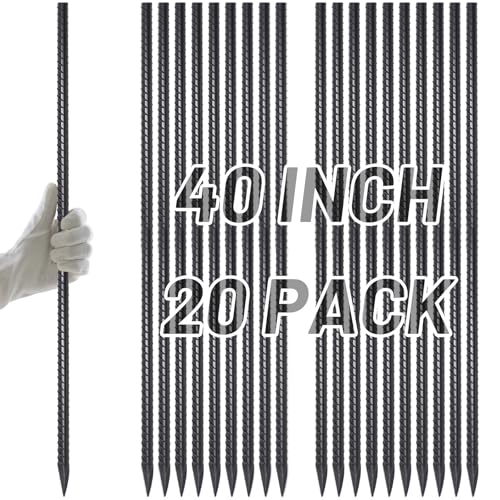 Straight Rebar Stakes 40 Inch 1 (20 Count)