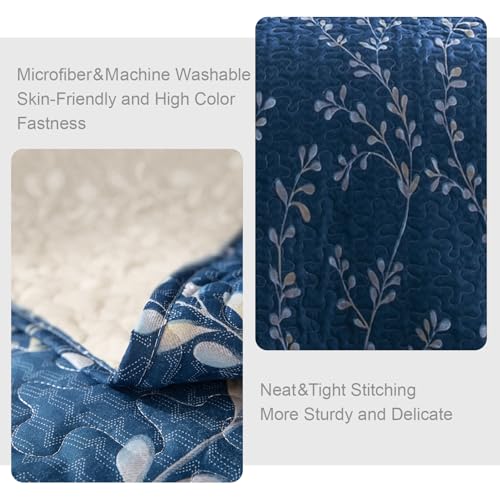 Reversible Boho Quilts Queen Size Navy
