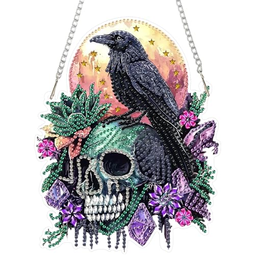 Crow Diamond Art Hanging Kit for Adult
