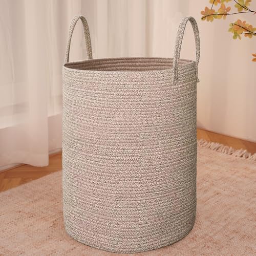 60L Cotton Rope Laundry Basket Hamper
