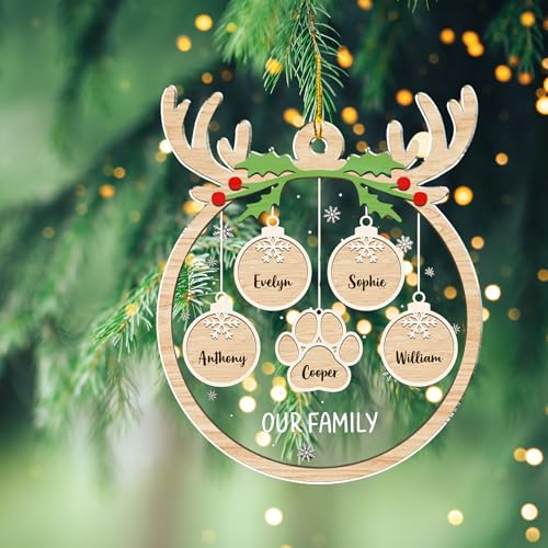 Personalized Family Christmas Acrylic Ornament 2024