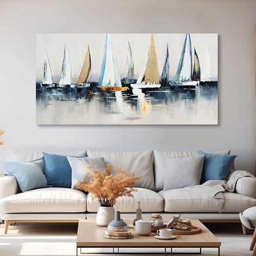 Wall Decorations Abstract Art Wall Decor Sailing Boat Wall Painting Artwork for Walls for Bedroom Living Room Decoration Home Kitchen Office 29" X 58"