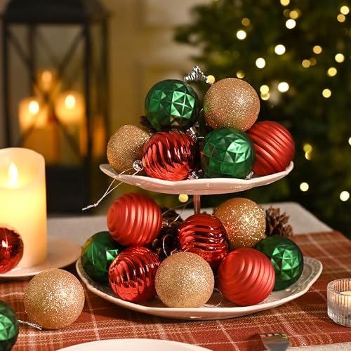24ct Christmas Ornaments Tree Decorations Set 2.36 Inch (24 Count)