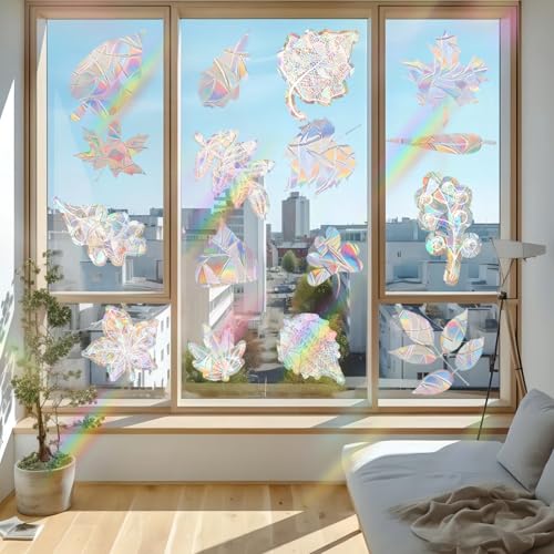 34 Pcs Fall Window Clings for Glass Window