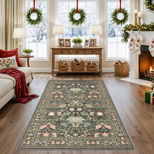 Washable 5x8 Living Room Area Rug (40 Sq Ft)