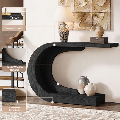 43.3" Mid Century Modern Console Table for Entryway