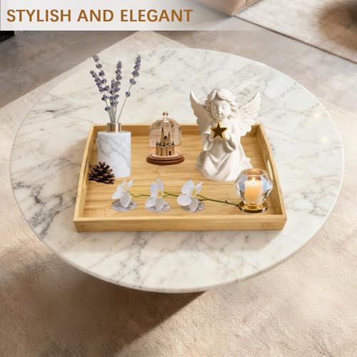 Bamboo Serving Tray with Handles (2 Count)