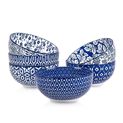 Ceramic Cereal Bowls Set of 6 (6 Count)